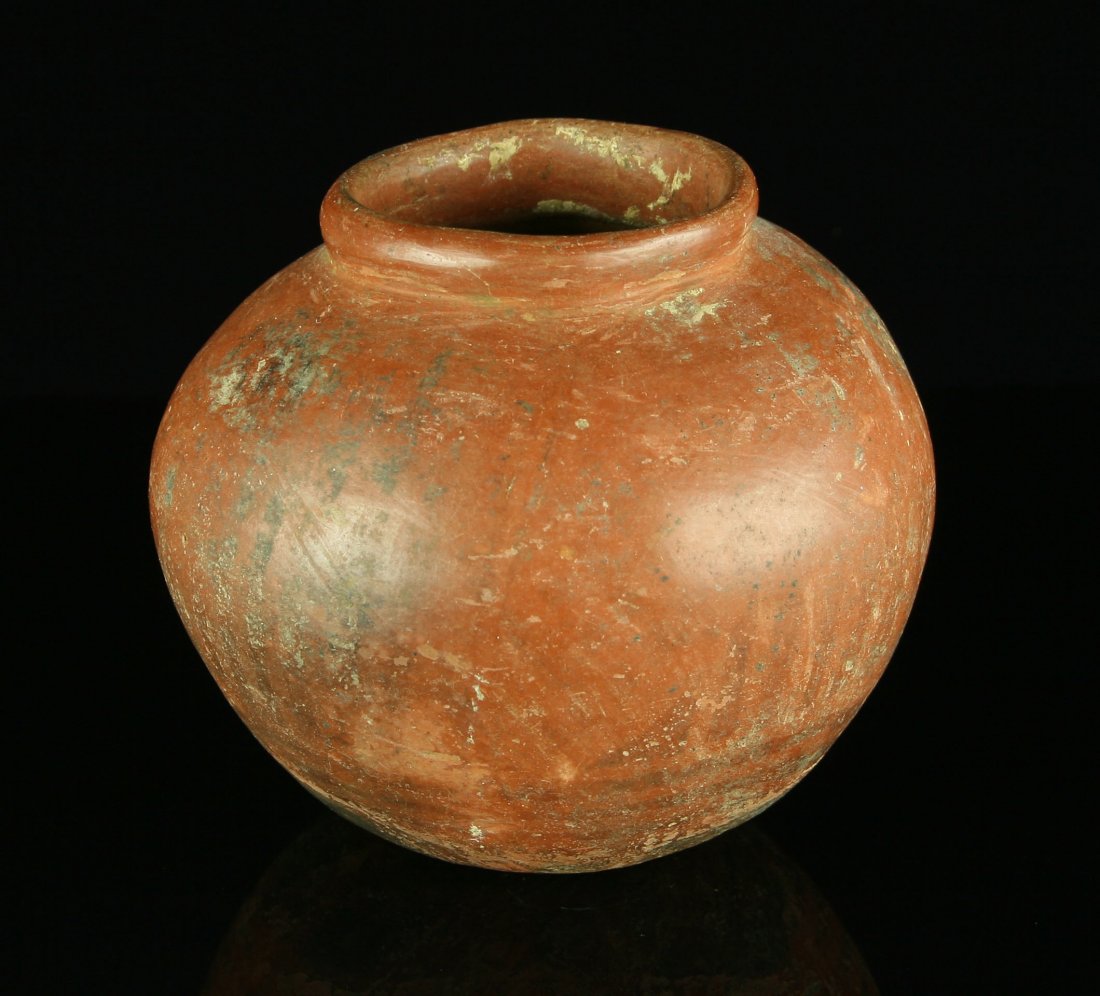 4 1/4"D Narino Pot: Nice example from the Narino area of Colombia. Dating to 200BC-1100AD. Ex - Bratcher Collection.