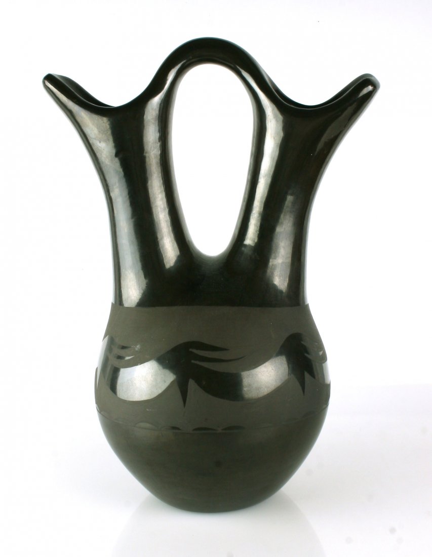 12 1/4" Blackware Wedding Vase (1 of 5)