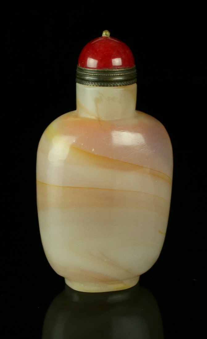 Gorgeous 3 1/8" Chinese Agate Snuff Bottle (1 of 5)