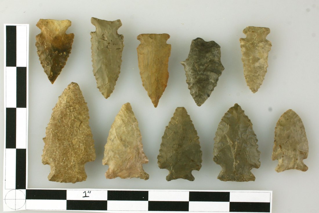 10 Serrated Archaic Points (1 of 1)