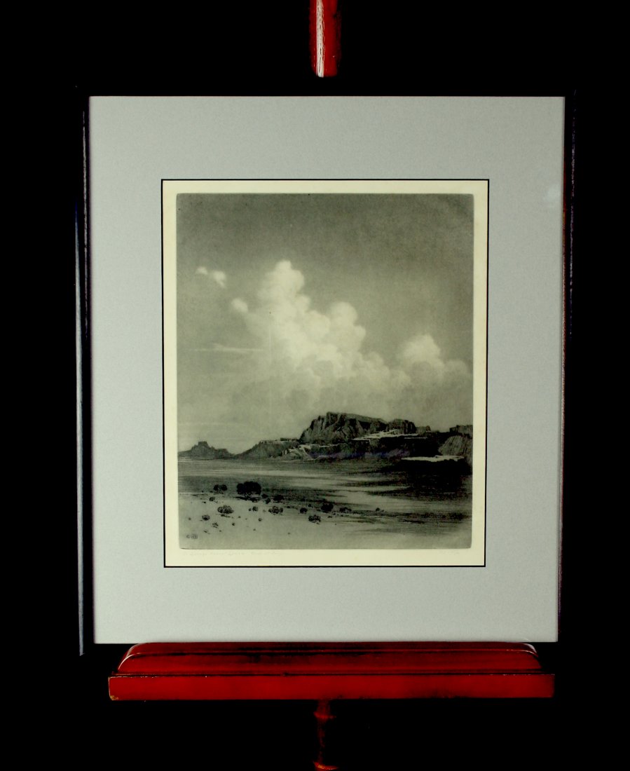 9.5"x12" Charcoal Etching by George Elbert Burr (1 of 4)
