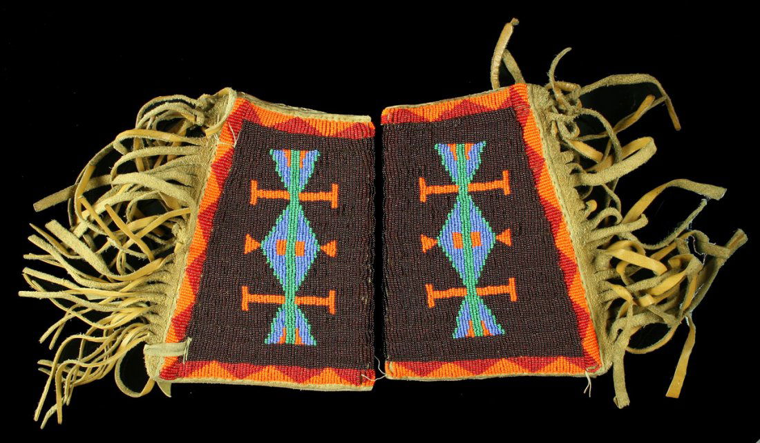 Pair of 8 1/4" Beaded Wrist Guards (1 of 2)