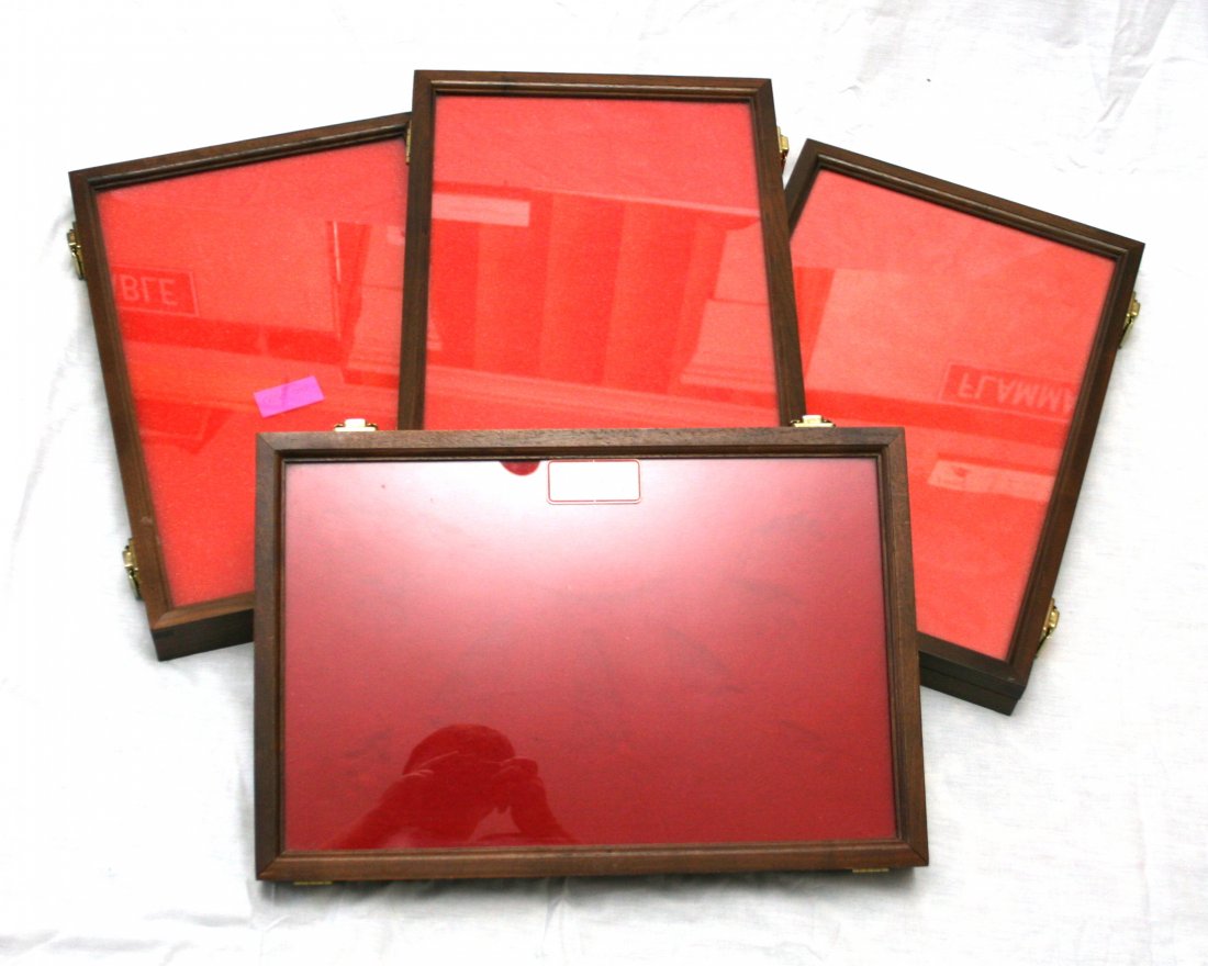 4 Nice 12x18 Walnut Display Frames (1 of 1)
