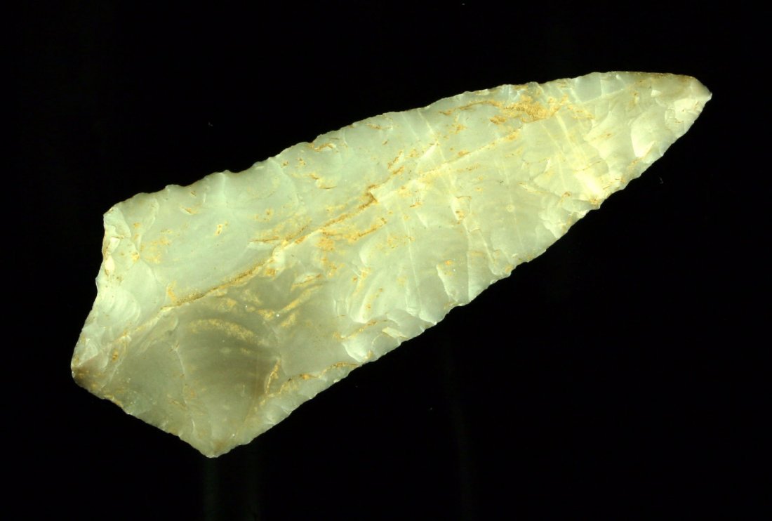 3 1/16" Gary: Smokey Novaculite example from Howard Co., Arkansas. Estate Collection find.