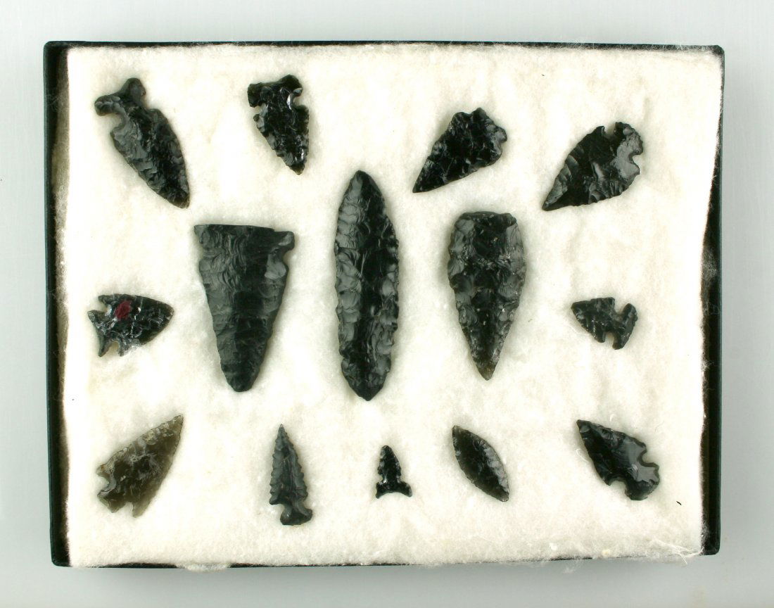 14 California Obsidian Points Ex Honeywell (1 of 1)