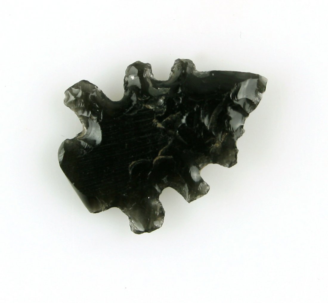 7/8" Stockton: Obsidian example from California. Glue on reverse.