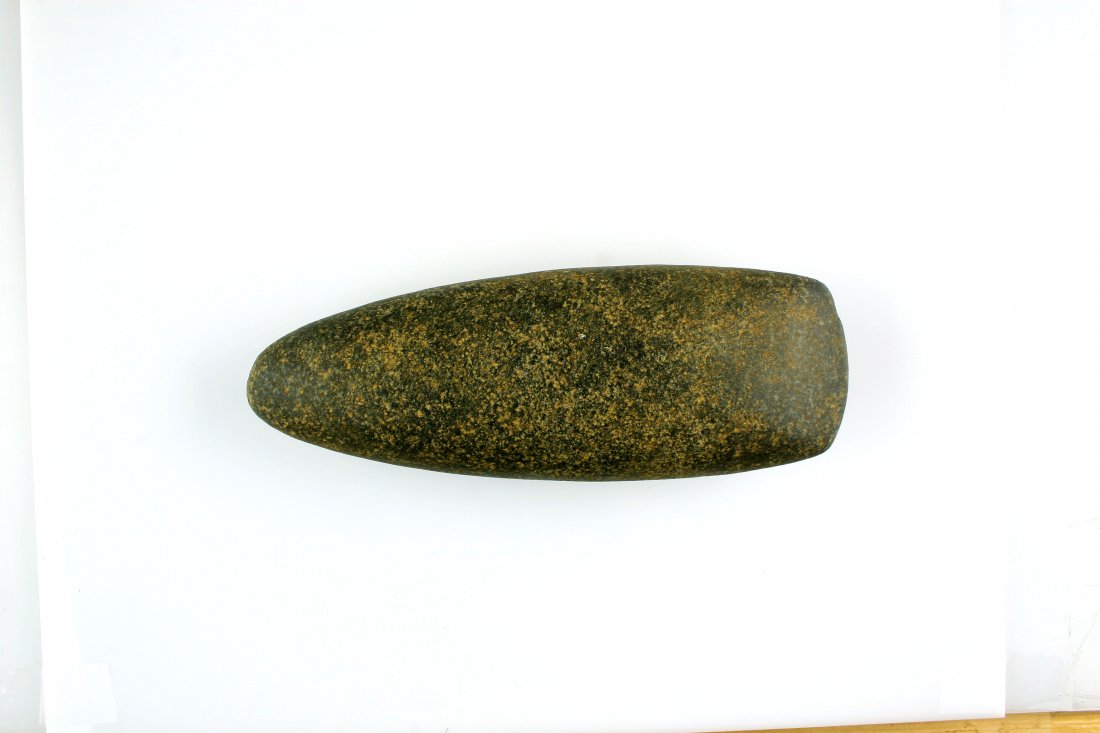 6.75" Adena Celt: Ohio Example formerly of the Gary Johannsen Collection. Granite. Nice overall polish.