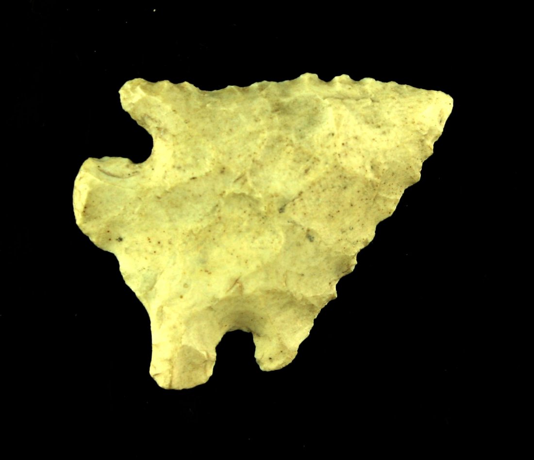 1 3/8" Palmer: Nice Cream chert example from Indiana formerly of the Dr. Honeywell Collection.
