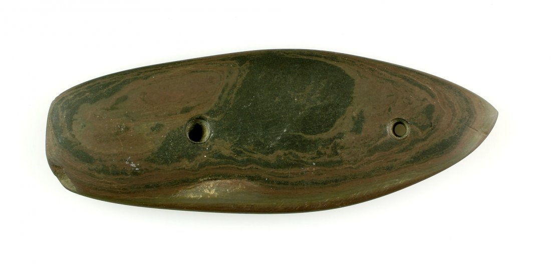 5 15/16" Glacial Kame Coffin Gorget (1 of 2)