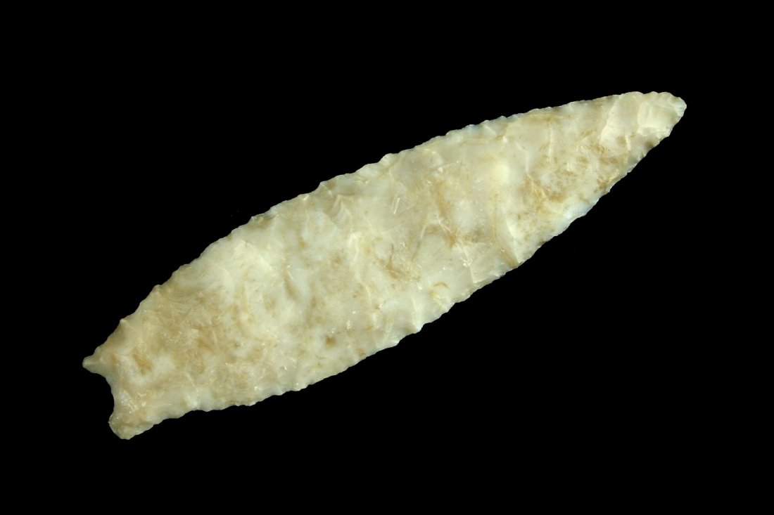 2 1/2" Humboldt: Super nice Battle Mountain Chert example found at Lahontan Valley, Churchill Co., Nevada, Carson Sink. Ex - J Curran Collection.