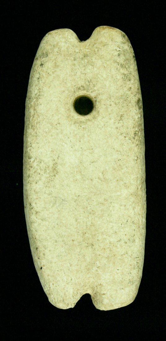 2 5/8" Loafstone Atl Atl Weight: Rare Galena example from Bourbon Co., Kentucky from the Nicholas Hadden Collection.