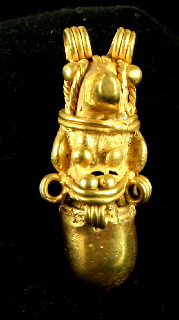 1 5/8" Tairona Tumbaga Gold Effigy Pendant (1 of 4)