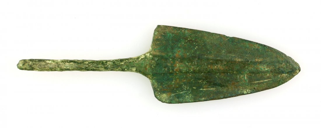 3 15/16" Ancient Roman Brown Lance Point (1 of 2)