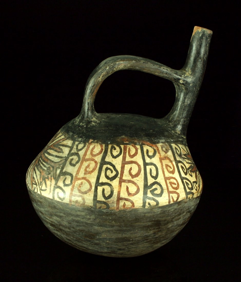 8"x5.75" Nazca Polychrome Drinking Vessel (1 of 4)