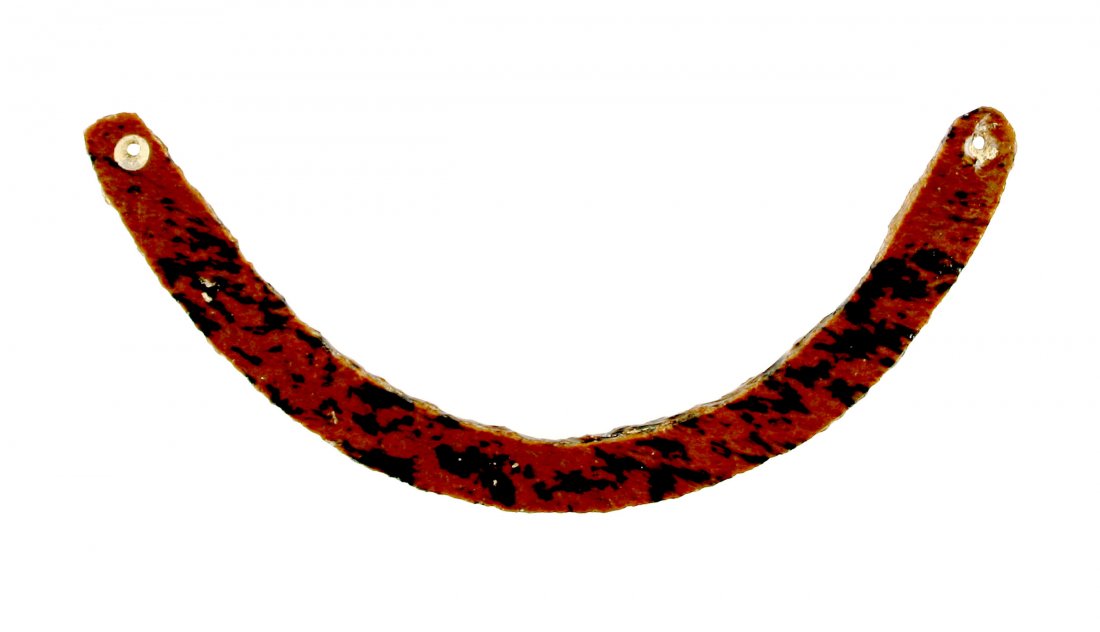 2 5/8" Colima Obsidian Gorget - Bennett COA (1 of 2)