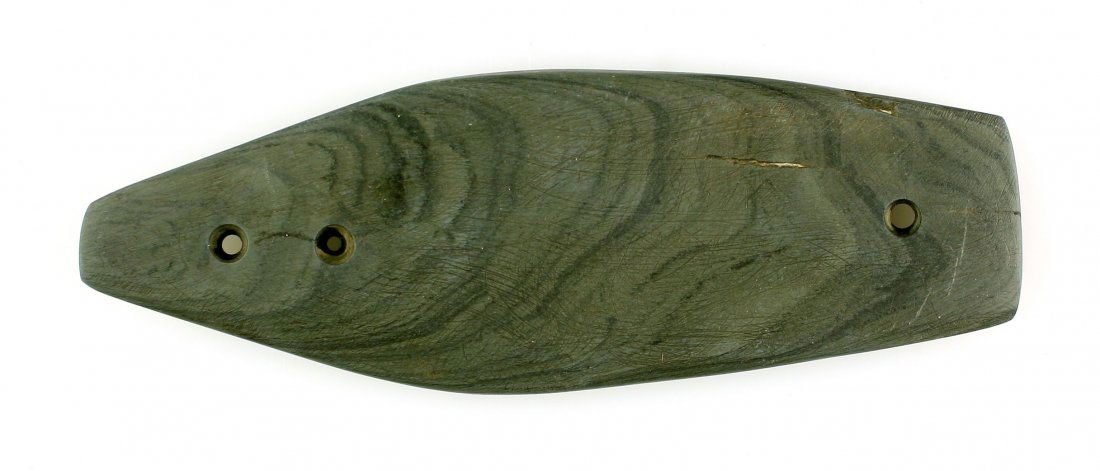 5 1/4" Glacial Kame Coffin Gorget (1 of 2)