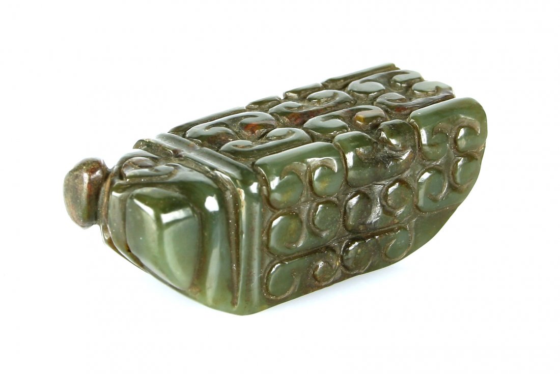 2 5/8" Chinese Jade(?) Carved Paperweight (1 of 5)