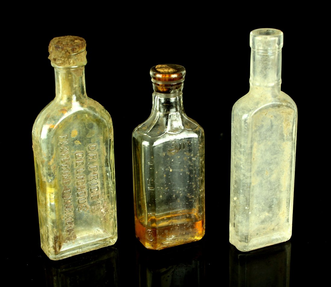 3 Vintage Medicine/Extract Bottles (1 of 4)