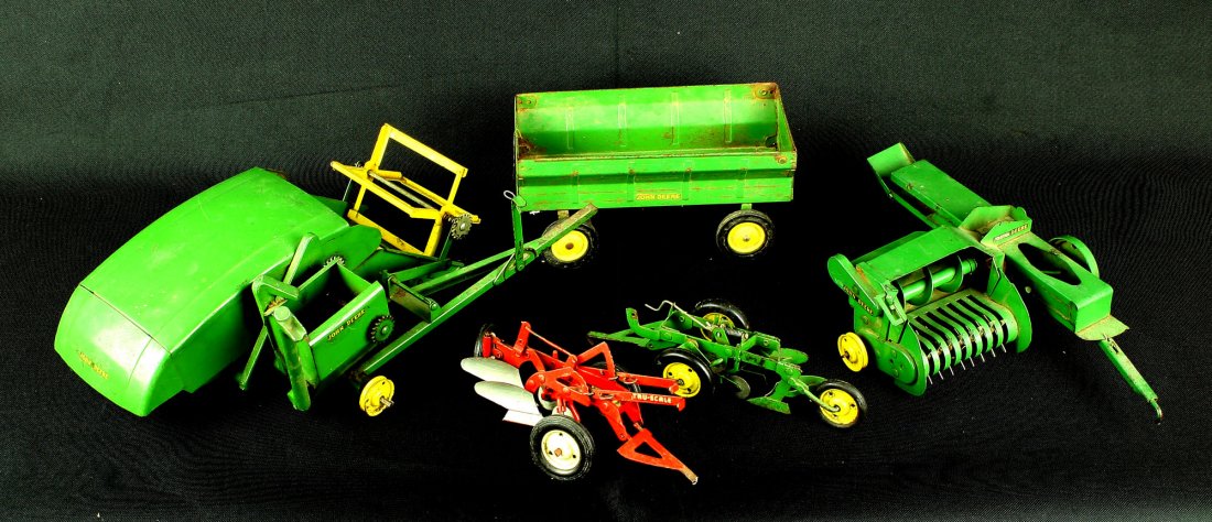 Assortment of Vintage Toy John Deere Farm Implements (1 of 1)