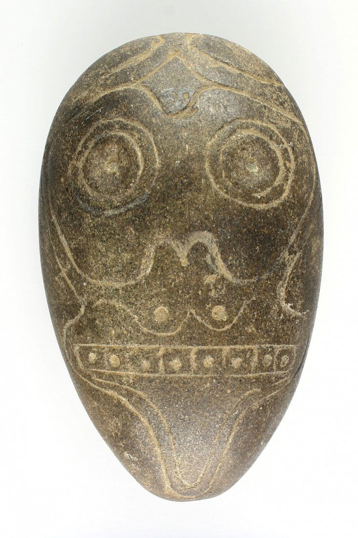 5 1/4" Engraved Taino Petaloid Celt (1 of 3)