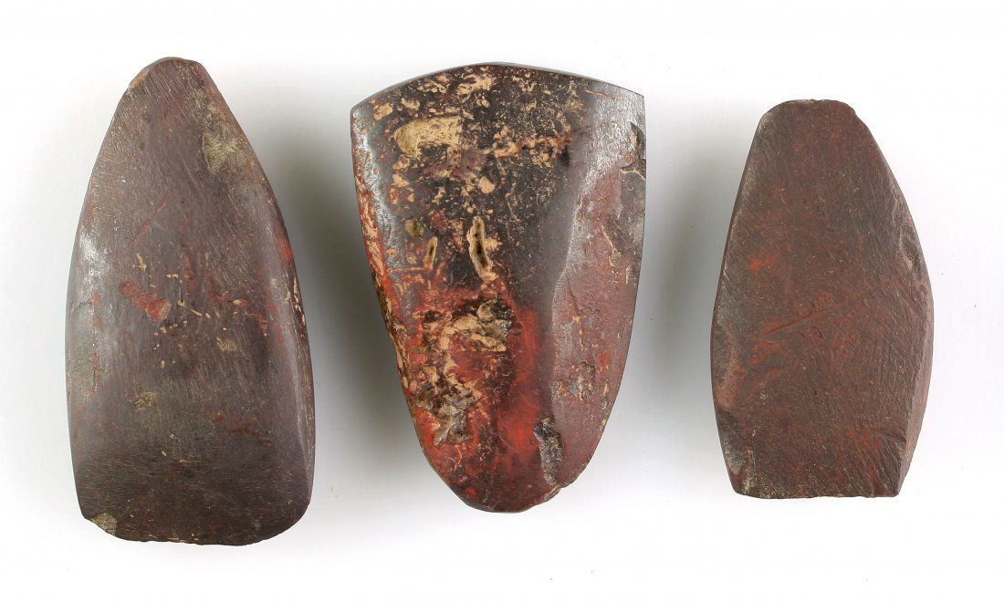 3 Nice Hematite Celts (1 of 2)