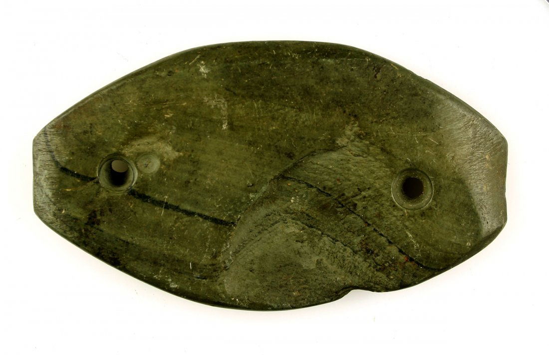 3 7/8" Slate Ovate Gorget - Jackson COA (1 of 2)