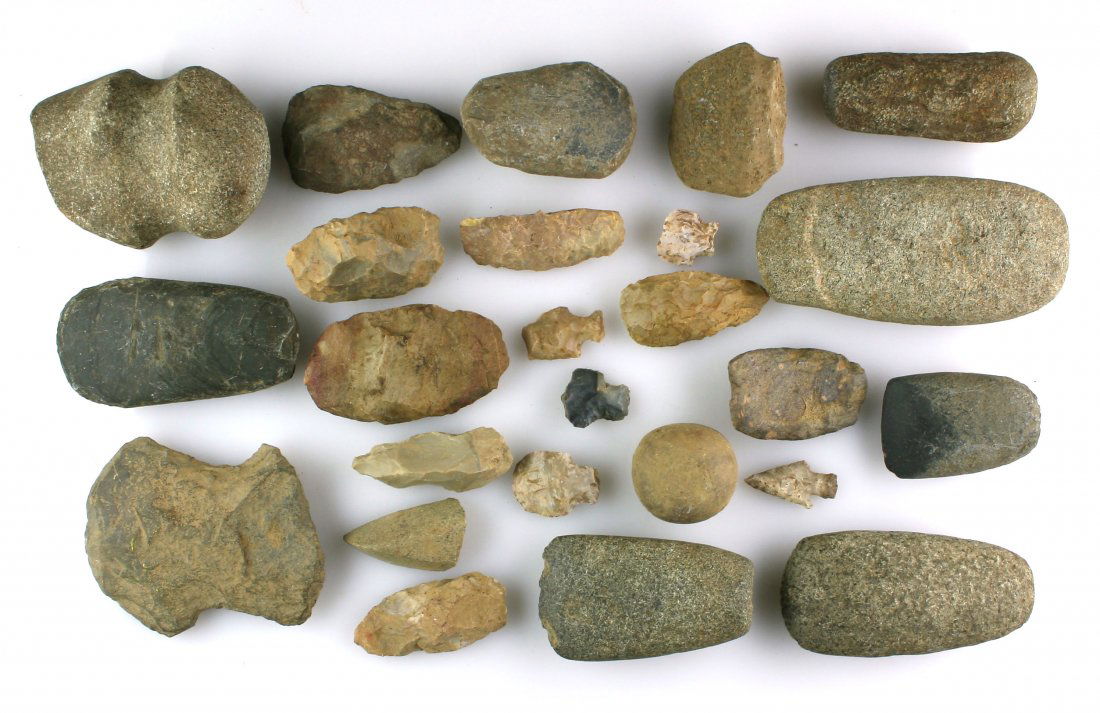 11 pound Mixed Lot of Stone Tools (1 of 1)