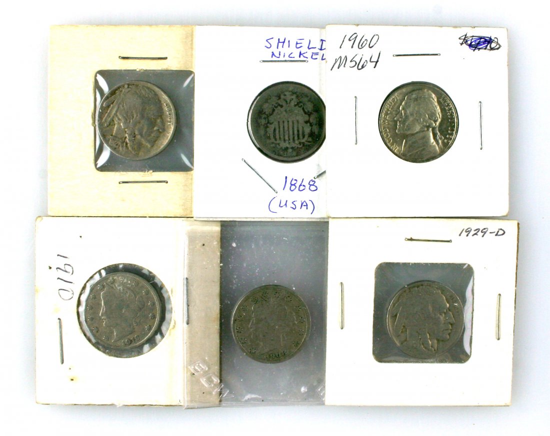 6 Vintage Nickels (1 of 2)