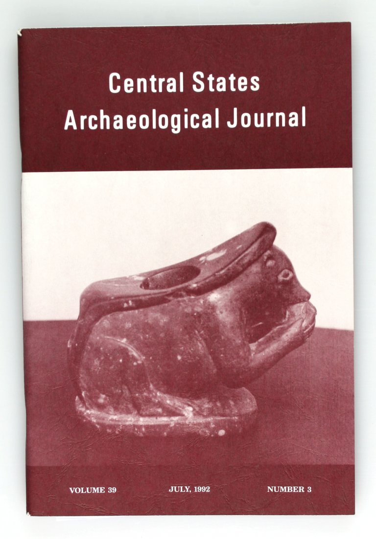Central States Journal 1992, V39 #3: Nice Squirrel pipe front cover. Good condition.