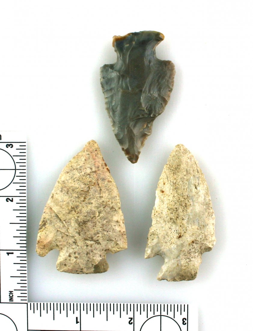 Dealer Lot - 3 Archaic Corner Notched Arrowheads (1 of 1)