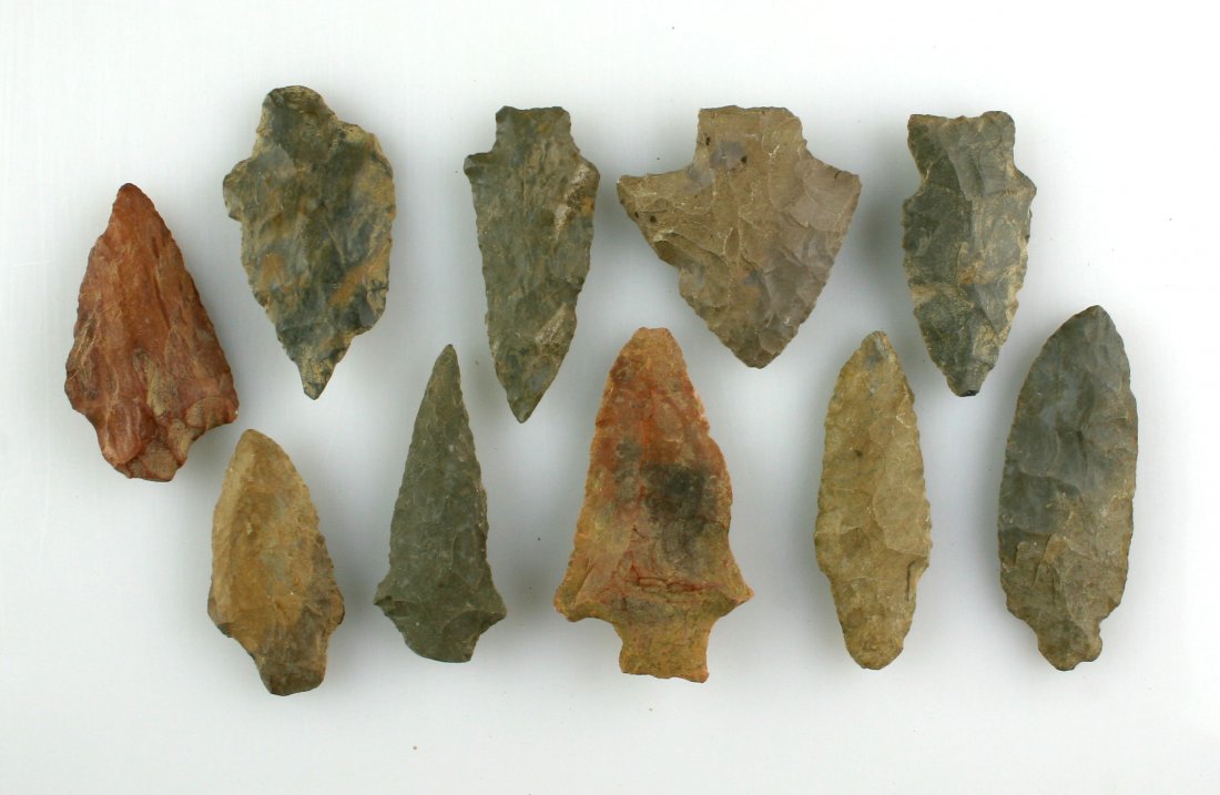 Dealer Lot - 10 Good Sized Tennessee Arrowheads (1 of 1)
