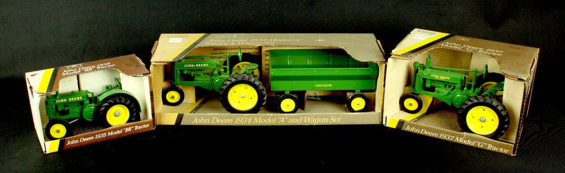3 Nice John Deere 1930's Model Tractor Toys by Ertl (1 of 1)