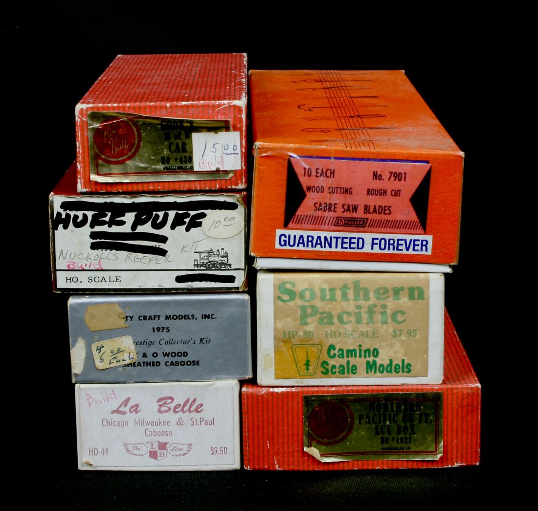 7 Model Train Car Kits (1 of 2)
