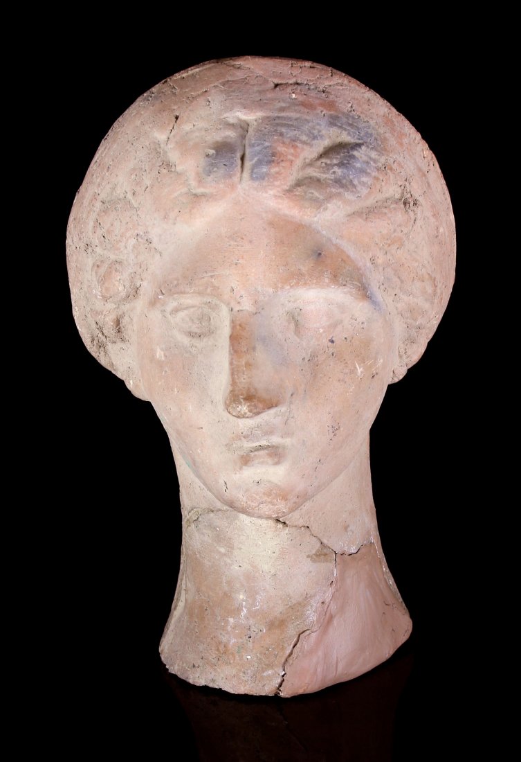 LARGE 9"+ Roman Terracotta Female Bust (1 of 4)