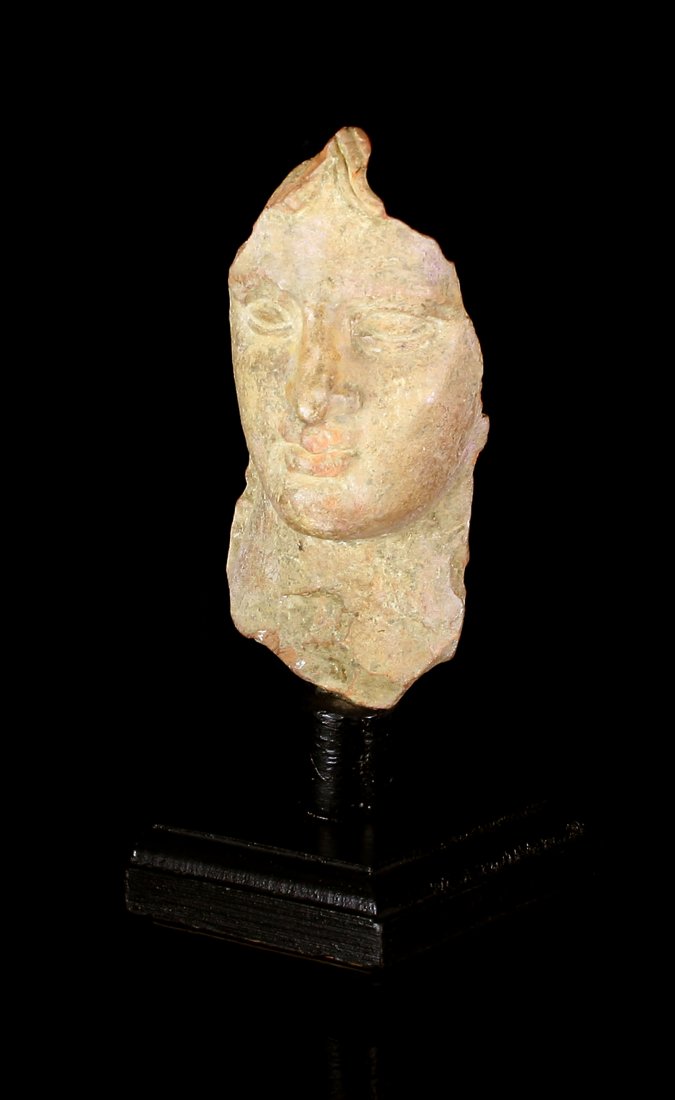 Roman Terra Cotta Head - Mounted (1 of 4)