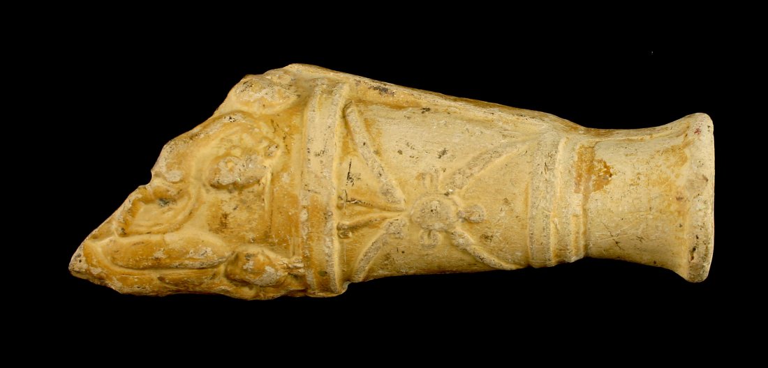 Roman Terracotta Vase Fragment with Relief. (1 of 2)