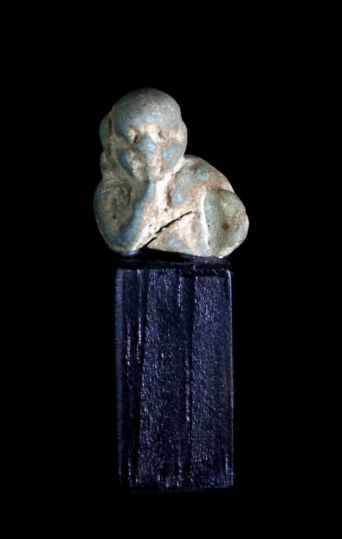 Ptolemaic Faience Mounted Fragment (1 of 4)