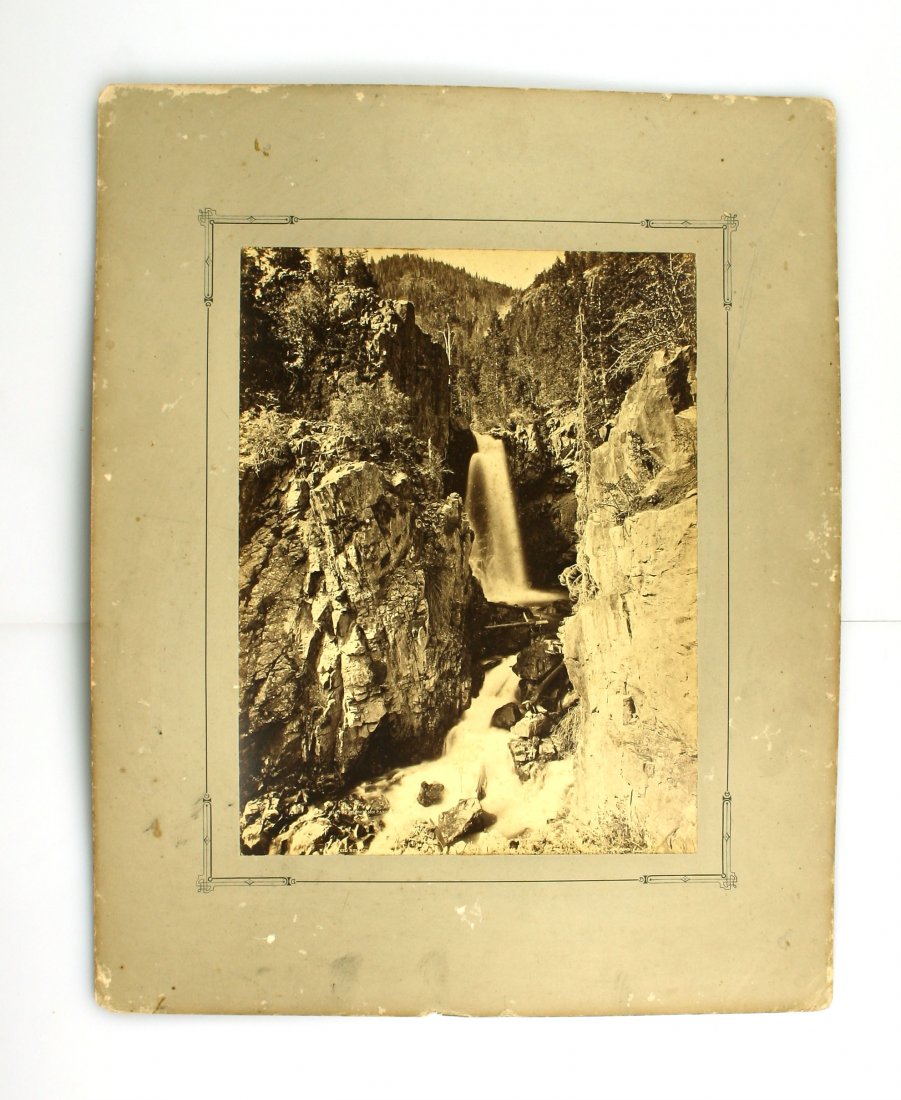 Mary's Veil, Bullion Canyon, Utah - John Karl Hillers: Superb image of Mary's Veil Waterfall in the Famed Bullion Canyon 'Canyon of Gold' in Utah. Taken by John Karl Hillers during the Powell Expeditions through the American Southwest.