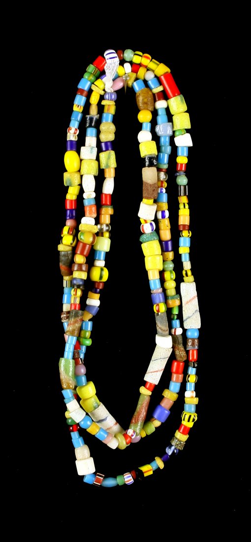 37" 'Christmas' Trade Bead Necklace (1 of 1)