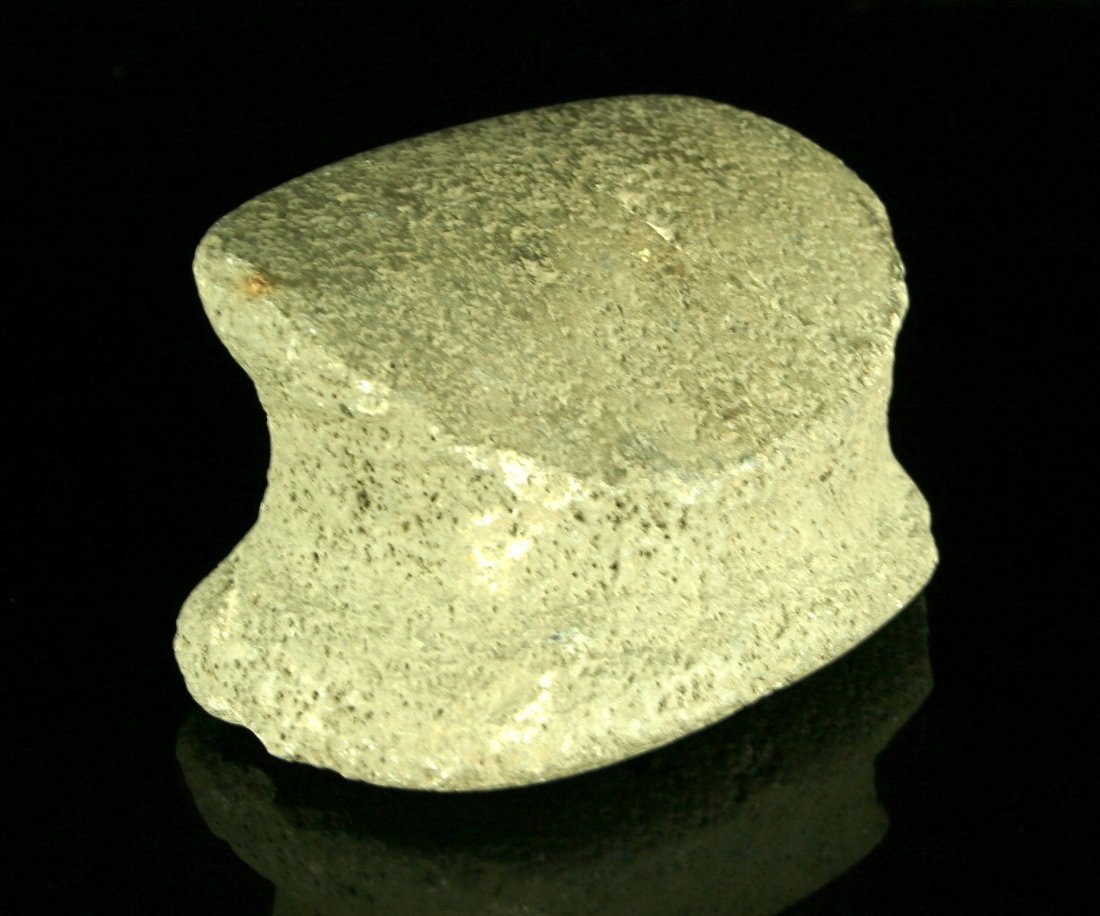 3 3/4" Grooved Mano: Hardstone example used with a metate. Unknown origin but possibly Central America.