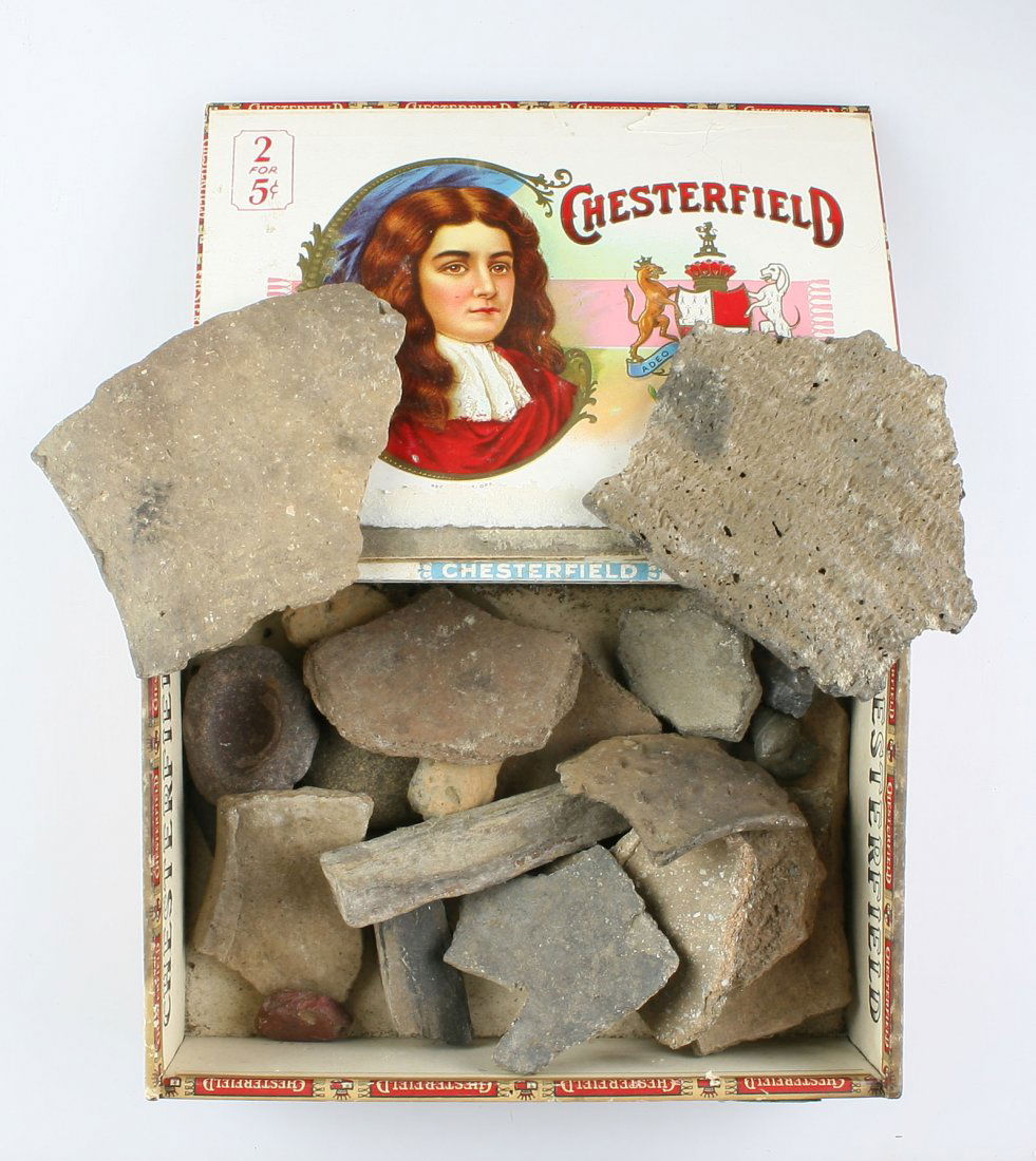 Study box of Mississippian Pottery Shards and Artifacts (1 of 1)