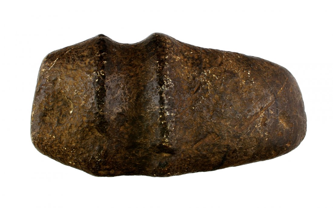 6 1/8" Highly Developed KY 3/4 Groove Axe: Fine Hardstone example found in Carter Co., Kentucky. Highly developed form with extra high well defined ridges. Found by Kenneth Broughton.