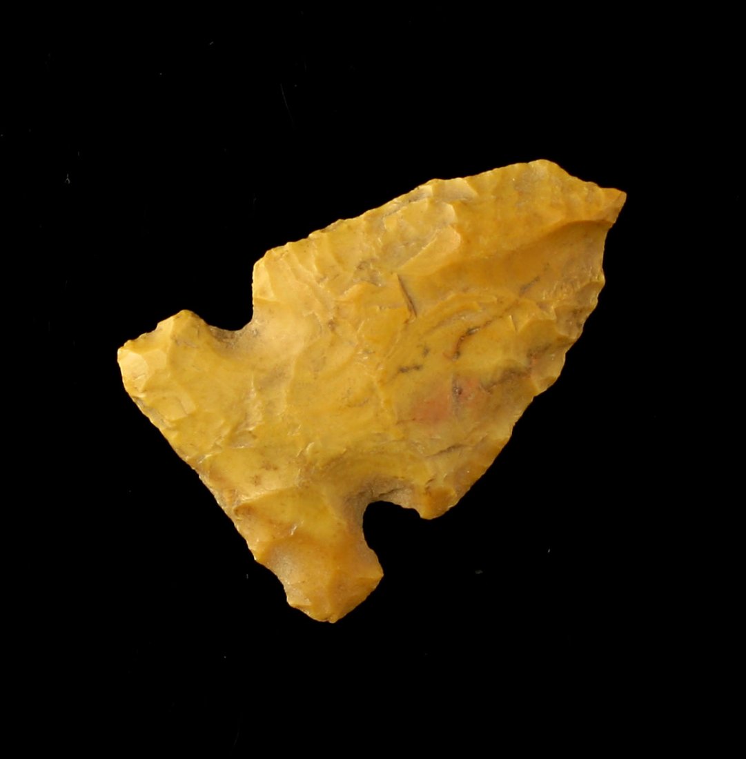 1 7/16" Cache River - Baker COA: Nice Crowley's River chert example from Greene Co., Arkansas. Ex - Kasey Rogers Collection. Baker COA