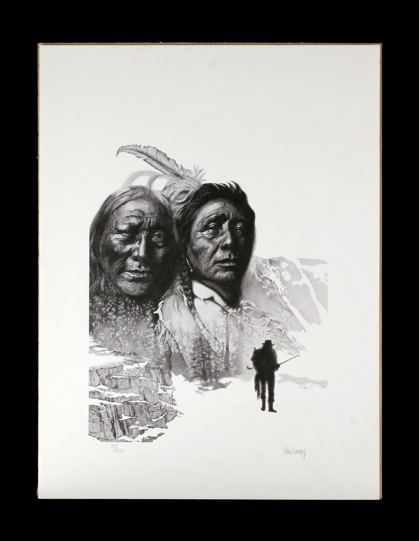 15x20" Signed Native American Print - Val Lakey: 25 of 250, signed print by Val Lakey. Nicely done artwork.
