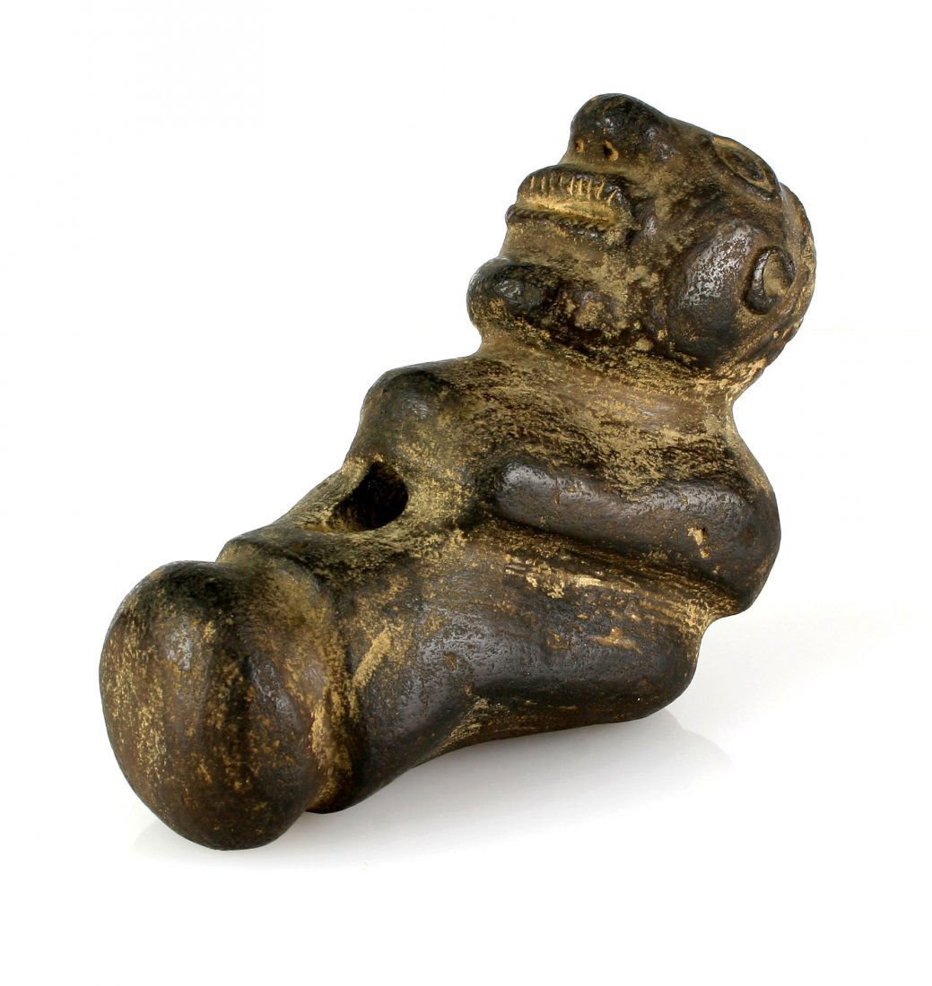 SALE HIGHLIGHT 5 3/4" Human Effigy Pipe (1 of 8)