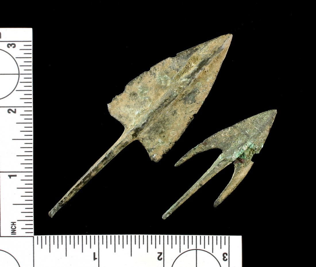Pair of Egyptian Bronze Arrowheads (1 of 2)