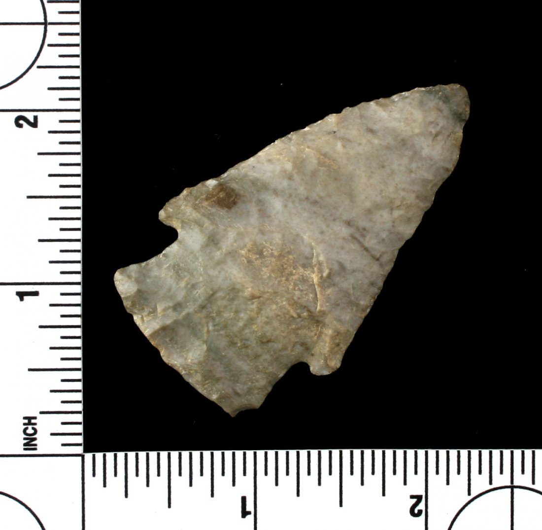 2 5/16" Hardin: Pretty Attica chert example from Indiana. Ex - Harold French Collection.