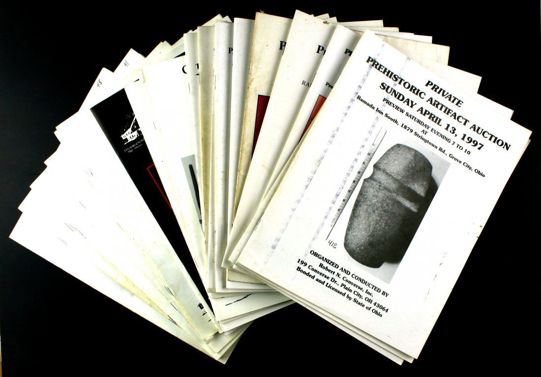 28 1990's Artifact Auction Catalogs: Mostly Old Barn but some Converse and others mixed in.