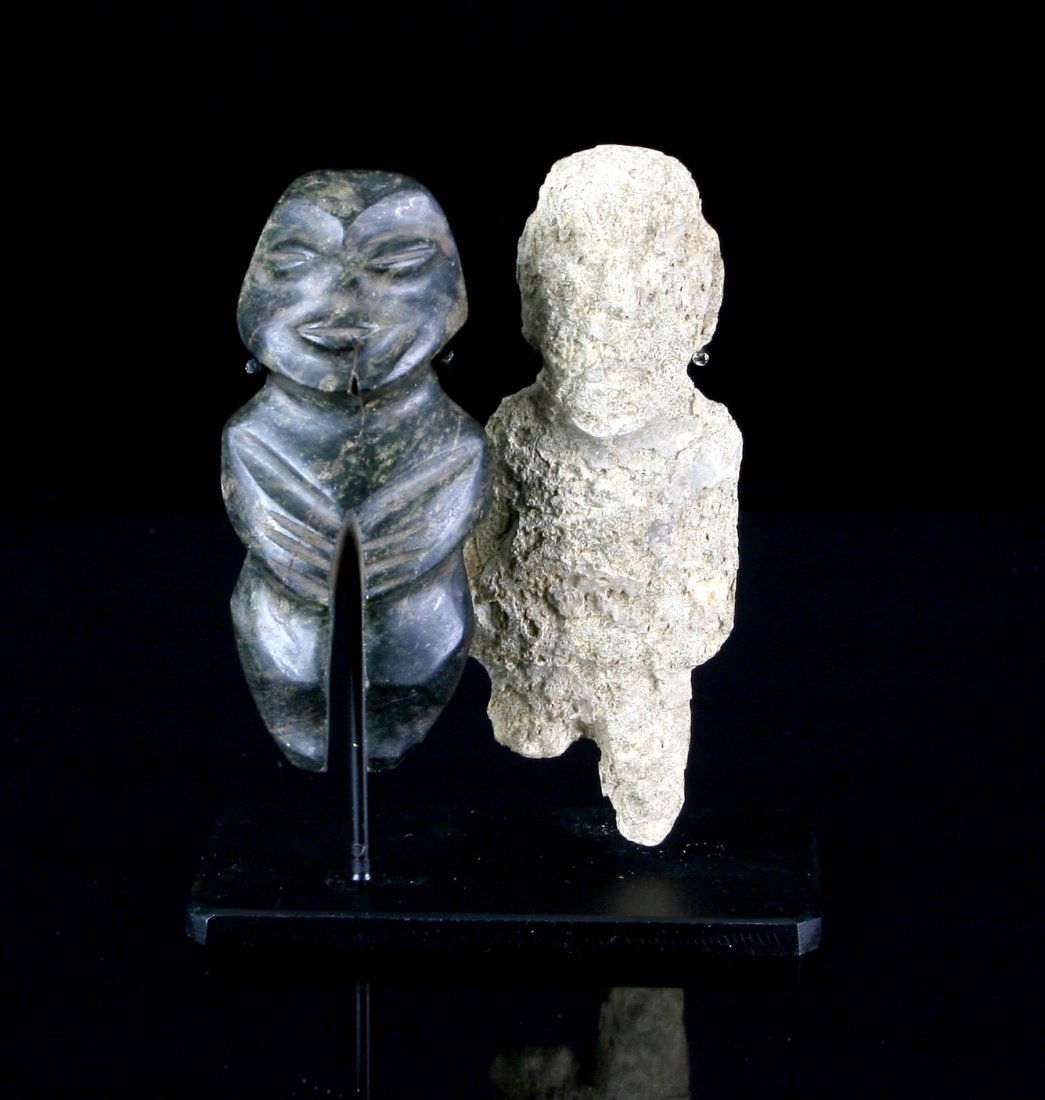 Pair of Mezcala Stone Figurines 3.25" (1 of 3)