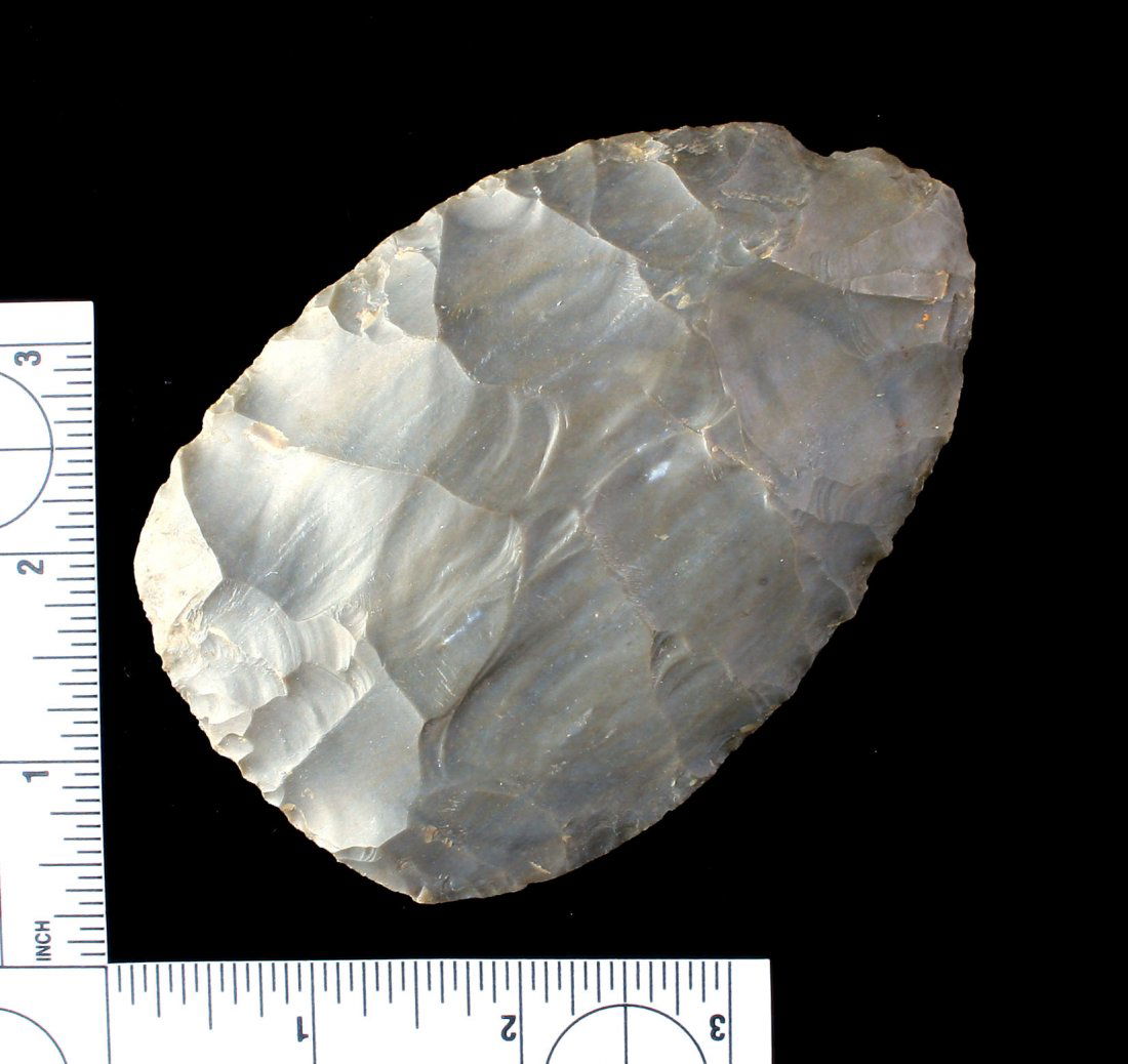 4 3/8" North Blade: Hornstone example with Bullseye from Central Tennessee. Ex - Griffin Collection.